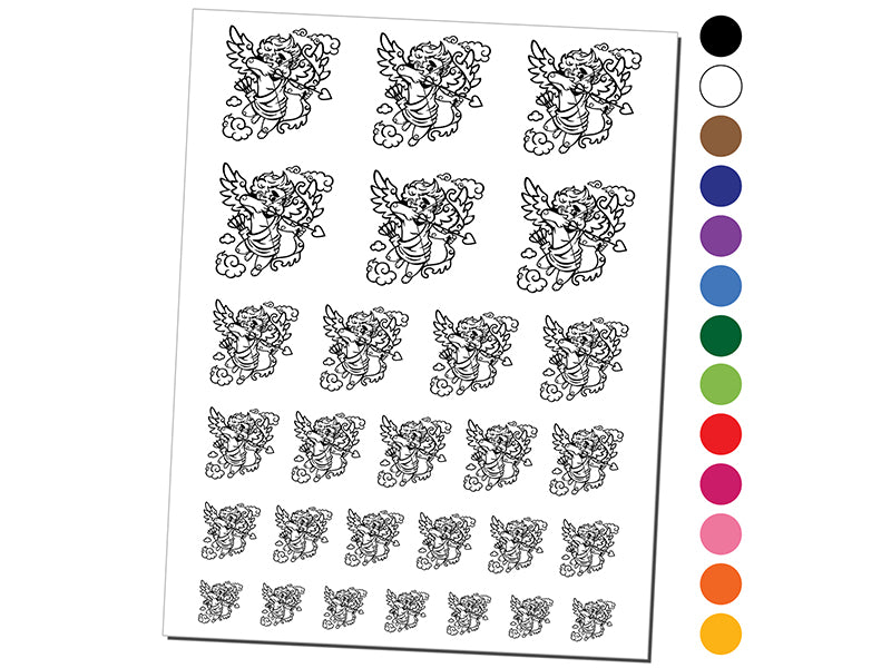 Cupid Shooting Love Arrow for Valentine's Day Temporary Tattoo Water Resistant Fake Body Art Set Collection