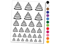 Wedding Cake with Bride and Groom Temporary Tattoo Water Resistant Fake Body Art Set Collection