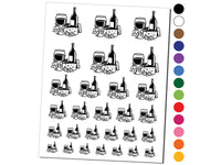 Wine and Cheese Temporary Tattoo Water Resistant Fake Body Art Set Collection
