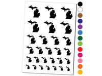 Michigan State Silhouette Temporary Tattoo Water Resistant Fake Body Art Set Collection