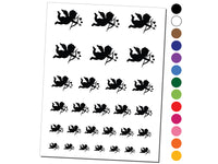 Cupid with Arrow Hearts Valentine's Day Silhouette Temporary Tattoo Water Resistant Fake Body Art Set Collection