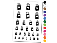 Gift Bag Heart Present Temporary Tattoo Water Resistant Fake Body Art Set Collection