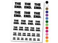 The End Bold Text Temporary Tattoo Water Resistant Fake Body Art Set Collection