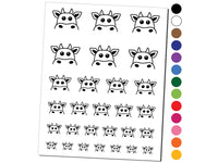 Peeking Cow Temporary Tattoo Water Resistant Fake Body Art Set Collection