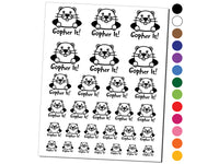 Peeking Gopher Go For It Temporary Tattoo Water Resistant Fake Body Art Set Collection