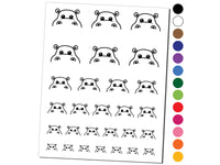 Peeking Hippopotamus Temporary Tattoo Water Resistant Fake Body Art Set Collection