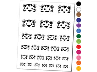 Peeking Tiger Temporary Tattoo Water Resistant Fake Body Art Set Collection