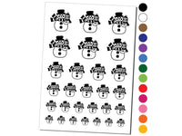 Sloth and Snowman Winter Friends Temporary Tattoo Water Resistant Fake Body Art Set Collection