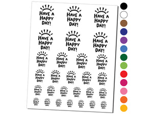 Have a Happy Day Sunshine Temporary Tattoo Water Resistant Fake Body Art Set Collection
