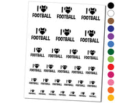 I Love Football Heart Shaped Ball Sports Temporary Tattoo Water Resistant Fake Body Art Set Collection