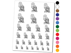 Magnificent Barn Owl Temporary Tattoo Water Resistant Fake Body Art Set Collection