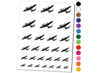 Military Bomber Plane Temporary Tattoo Water Resistant Fake Body Art Set Collection