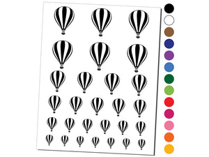 Striped Hot Air Balloon Temporary Tattoo Water Resistant Fake Body Art Set Collection