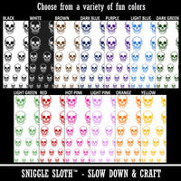 Spooky Human Skull Bone Temporary Tattoo Water Resistant Fake Body Art Set Collection