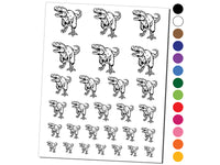 Tyrannosaurus Rex T-Rex Dinosaur on the Hunt Temporary Tattoo Water Resistant Fake Body Art Set Collection