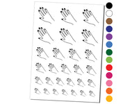 Hand with Painted Nails Temporary Tattoo Water Resistant Fake Body Art Set Collection