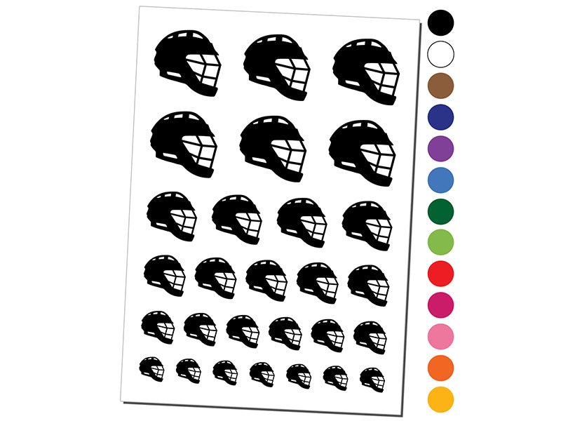 Lacrosse Helmet Temporary Tattoo Water Resistant Fake Body Art Set Collection