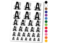 Animal Alphabet Letter A for Alpaca Temporary Tattoo Water Resistant Fake Body Art Set Collection