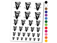 Animal Alphabet Letter V for Vulture Temporary Tattoo Water Resistant Fake Body Art Set Collection