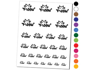 Shy Peeking Cat Meow Temporary Tattoo Water Resistant Fake Body Art Set Collection