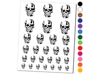 Creepy Shadowy Human Skull Bones Temporary Tattoo Water Resistant Fake Body Art Set Collection