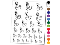 Peeking Flamingo Temporary Tattoo Water Resistant Fake Body Art Set Collection