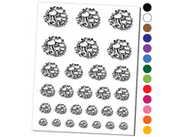 Cluster of Beech Clamshell Mushrooms Fungus Fungi Temporary Tattoo Water Resistant Fake Body Art Set Collection