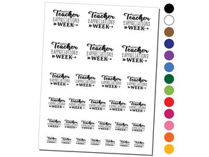 Fun and Sweet Happy Teacher Appreciation Week Temporary Tattoo Water Resistant Fake Body Art Set Collection