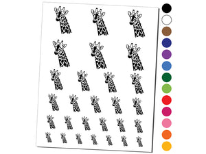 Giraffe Face Temporary Tattoo Water Resistant Fake Body Art Set Collection