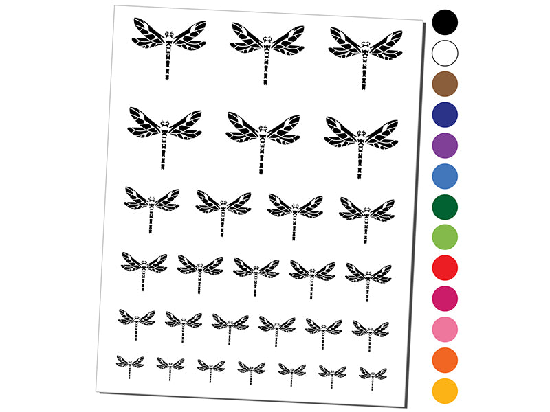 Damselfly Dragonfly Winged Insect Bug Temporary Tattoo Water Resistant Fake Body Art Set Collection