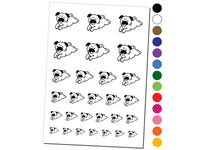 Pug Laying Down Dog Temporary Tattoo Water Resistant Fake Body Art Set Collection