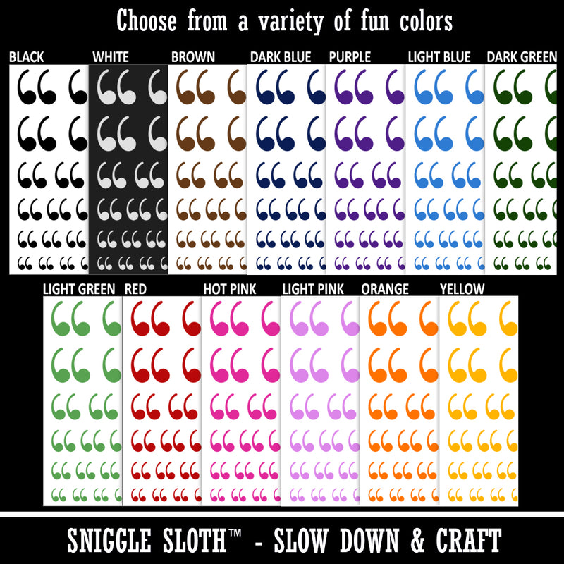 Quotation Marks Temporary Tattoo Water Resistant Fake Body Art Set Collection