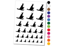 Mother Kangaroo with Baby Joey in Pouch Silhouette Temporary Tattoo Water Resistant Fake Body Art Set Collection