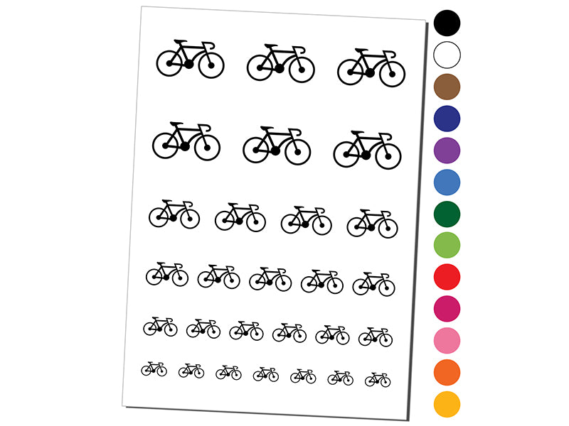 Racing Bike Bicycle Cyclist Cycling Temporary Tattoo Water Resistant Fake Body Art Set Collection