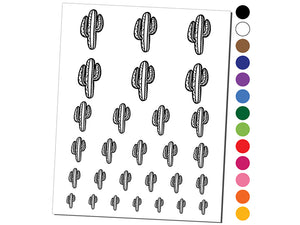 Fiesta Desert Cactus Temporary Tattoo Water Resistant Fake Body Art Set Collection