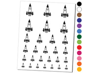 Rocket Space Ship Aircraft Science Fiction Temporary Tattoo Water Resistant Fake Body Art Set Collection