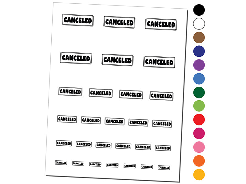Canceled Bold Temporary Tattoo Water Resistant Fake Body Art Set Collection