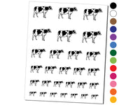 Farm Dairy Cow Milk Side Temporary Tattoo Water Resistant Fake Body Art Set Collection