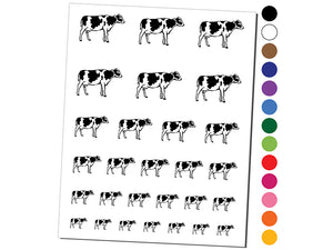 Farm Dairy Cow Milk Side Temporary Tattoo Water Resistant Fake Body Art Set Collection