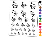 Little Prince Cursive with Crown and Stars Temporary Tattoo Water Resistant Fake Body Art Set Collection