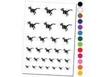 Velociraptor Dinosaur Running Temporary Tattoo Water Resistant Fake Body Art Set Collection