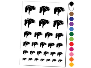 Wild Horse Head Mane Blowing Temporary Tattoo Water Resistant Fake Body Art Set Collection