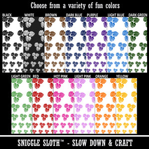 Monstera Leaves Trio Temporary Tattoo Water Resistant Fake Body Art Set Collection