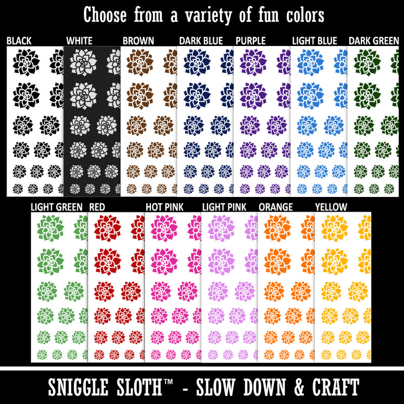 Succulent Plant Temporary Tattoo Water Resistant Fake Body Art Set Collection