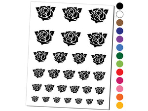 Rose Heart Center Temporary Tattoo Water Resistant Fake Body Art Set Collection