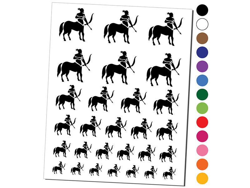 Centaur Mythical Creature Half Horse Man Saggitarius Temporary Tattoo Water Resistant Fake Body Art Set Collection