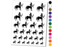 Centaur Mythical Creature Half Horse Man Saggitarius Temporary Tattoo Water Resistant Fake Body Art Set Collection