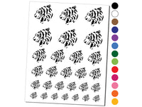 Ferocious Bengal Tiger Head Side View Temporary Tattoo Water Resistant Fake Body Art Set Collection