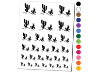 Saguaro Cactus Succulent Desert Southwest Temporary Tattoo Water Resistant Fake Body Art Set Collection