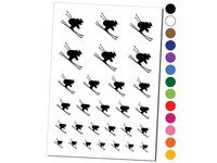 Skiing Ski Tuck Bully Bullet Stance Downhill Temporary Tattoo Water Resistant Fake Body Art Set Collection
